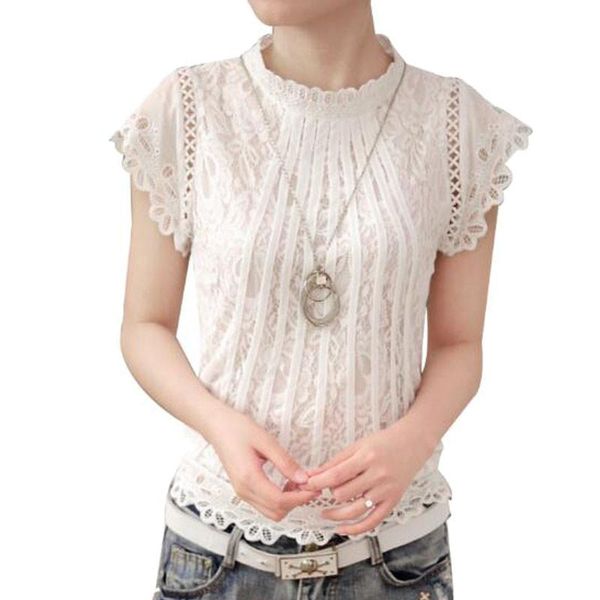 women's blouses & shirts ladies black white lace blouse short sleeve stand collar women korean elegant patchwork crochet shirt plus si
women's blouses & shirts ladies black white lace blouse short sleeve stand collar women korean elegant patchwork crochet shirt plus si