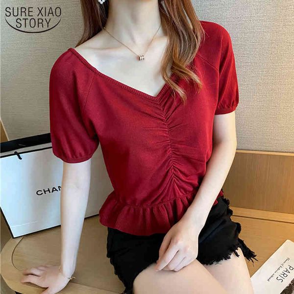 seven colors blusas summer short-sleeve v-neck cotton women shirt casual puff sleeve solid pullover blouse 10058 210508, White
seven colors blusas summer short-sleeve v-neck cotton women shirt casual puff sleeve solid pullover blouse 10058 210508, White