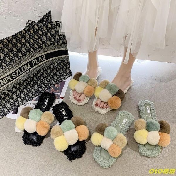 slippers women's winter fury slides for women open toe rhair sandals woman fur fluffy shoes female flip flops big 40, Black
slippers women's winter fury slides for women open toe rhair sandals woman fur fluffy shoes female flip flops big 40, Black