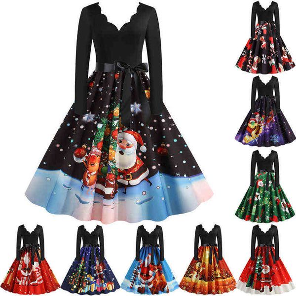 black big swing print vintage christmas dress women winter casual long sleeve v neck new year party dress plus size s~3xl y1204, Black;gray
black big swing print vintage christmas dress women winter casual long sleeve v neck new year party dress plus size s~3xl y1204, Black;gray