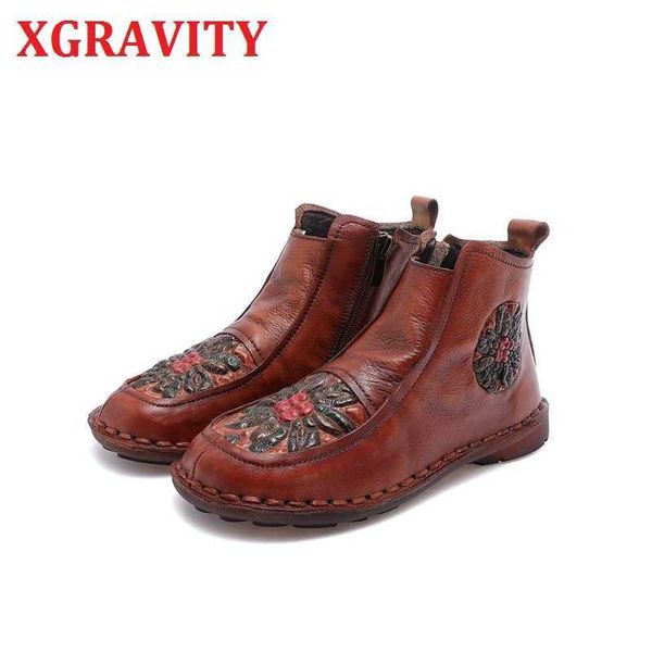 xgravity autumn winter ladies ethnic martin boots round toe zipper short boots fashion flower footwear women shoes s166 210429, Black
xgravity autumn winter ladies ethnic martin boots round toe zipper short boots fashion flower footwear women shoes s166 210429, Black