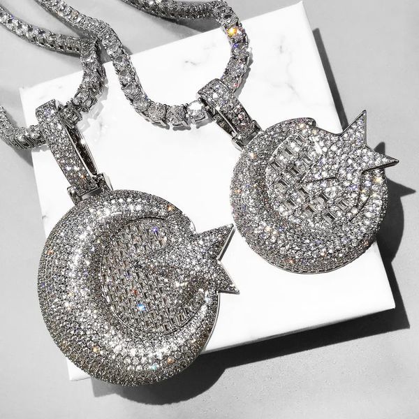 pendant necklaces bling hip hop moon and star with tennis chain 2 size full cubic zirconia necklace for men women gifts, Silver
pendant necklaces bling hip hop moon and star with tennis chain 2 size full cubic zirconia necklace for men women gifts, Silver