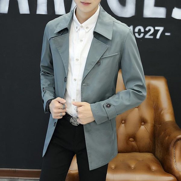 men's trench coats male han edition cultivate morality fashion young man in long thin coat xl yards of national people's congress, Tan;black
men's trench coats male han edition cultivate morality fashion young man in long thin coat xl yards of national people's congress, Tan;black