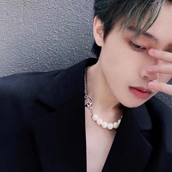 pendant necklaces geometric bead necklace french simple personality temperament clavicle chain fashion fresh men's and women's nec, Silver
pendant necklaces geometric bead necklace french simple personality temperament clavicle chain fashion fresh men's and women's nec, Silver