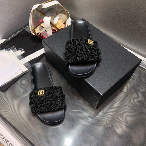 80% off store online 2021 summer new pearl slippers women's outer wear leather sandals flat beaded word belt outdoor fairy style, Black
80% off store online 2021 summer new pearl slippers women's outer wear leather sandals flat beaded word belt outdoor fairy style, Black