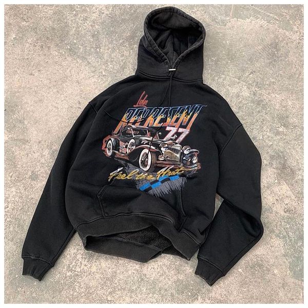 men's hoodies & sweatshirts american style high street represent classic car letter printing heavy fabric washing water old and women&#, Black
men's hoodies & sweatshirts american style high street represent classic car letter printing heavy fabric washing water old and women&#, Black