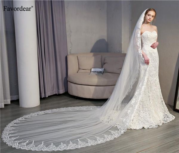 bridal veils favordear wedding accessories 1 layer lace edge cathedral veil velo de novia 3.5m long train ivory with comb, Black
bridal veils favordear wedding accessories 1 layer lace edge cathedral veil velo de novia 3.5m long train ivory with comb, Black