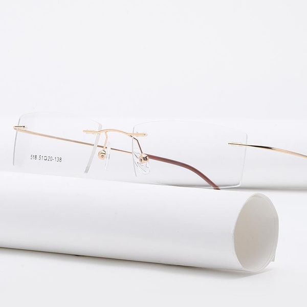 fashion sunglasses frames zirosat 518 memory titanium rimless women or men eyeglasses brand designer myopia optical prescription eyewear fra, Black
fashion sunglasses frames zirosat 518 memory titanium rimless women or men eyeglasses brand designer myopia optical prescription eyewear fra, Black