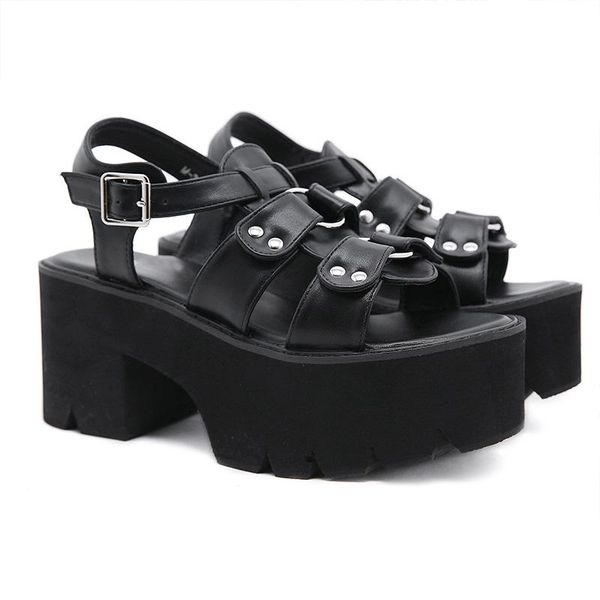 sandals women's platform fisherman casual comfort chunky heel peep toe ladies punk, Black
sandals women's platform fisherman casual comfort chunky heel peep toe ladies punk, Black