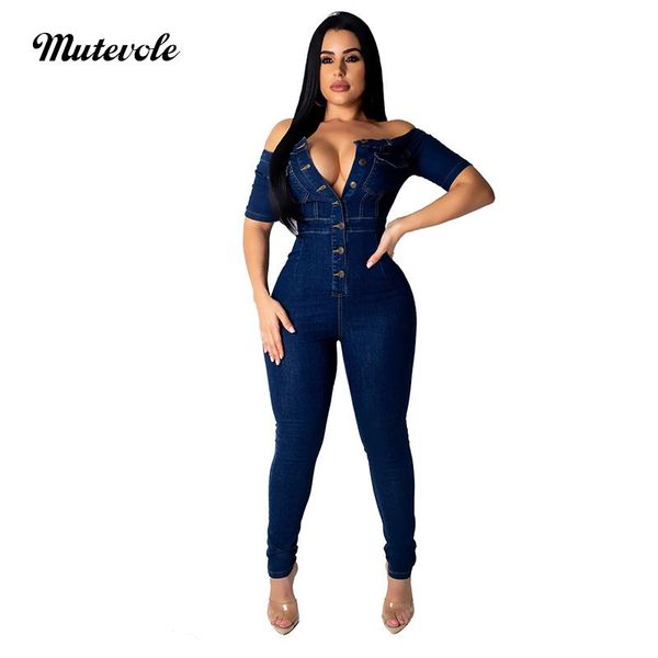 women's jumpsuits & rompers mutevole women short sleeve off shoulder denim jumpsuit slash neck slim jeans casual bodcyon, Black;white
women's jumpsuits & rompers mutevole women short sleeve off shoulder denim jumpsuit slash neck slim jeans casual bodcyon, Black;white
