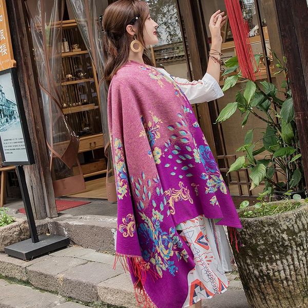 scarves women autumn winter cashmere pashmina shawl scarf floral jacquard square head thick warm tassel blanket bufanda mujer, Blue;gray
scarves women autumn winter cashmere pashmina shawl scarf floral jacquard square head thick warm tassel blanket bufanda mujer, Blue;gray