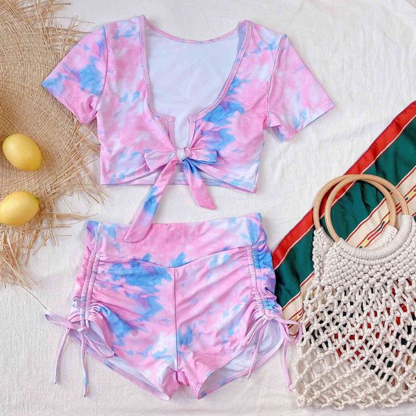 high waist set new short sleeve swimwear women swimsuit female two pieces bikini bather bathing suit beachwear swiming
high waist set new short sleeve swimwear women swimsuit female two pieces bikini bather bathing suit beachwear swiming
