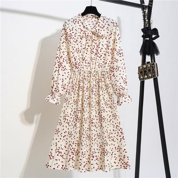 casual dresses fall 2021 robe women long sleeve pink chiffon shirt dress bow tie collar chic vintage floral print midi pleated, Black;gray
casual dresses fall 2021 robe women long sleeve pink chiffon shirt dress bow tie collar chic vintage floral print midi pleated, Black;gray