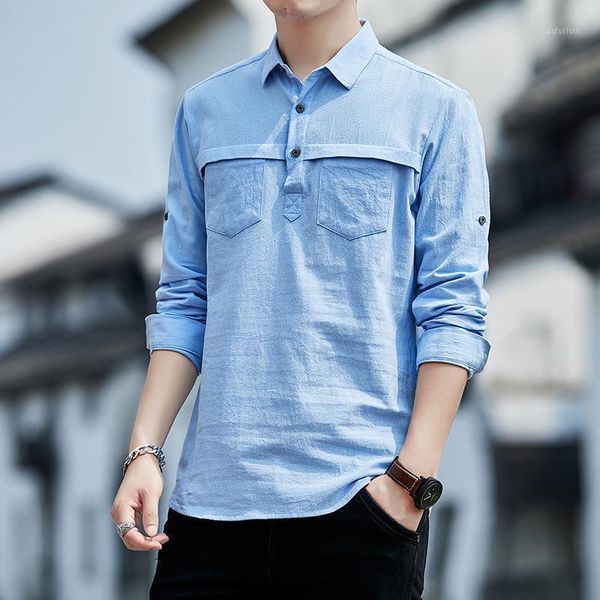 men's casual shirts men blouse cotton linen shirt loose long sleeve tee spring autumn handsome male, White;black
men's casual shirts men blouse cotton linen shirt loose long sleeve tee spring autumn handsome male, White;black