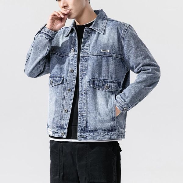men's jackets spring and autumn large size retro denim jacket korean trendy brand tooling loose cowboy men, Black;brown
men's jackets spring and autumn large size retro denim jacket korean trendy brand tooling loose cowboy men, Black;brown