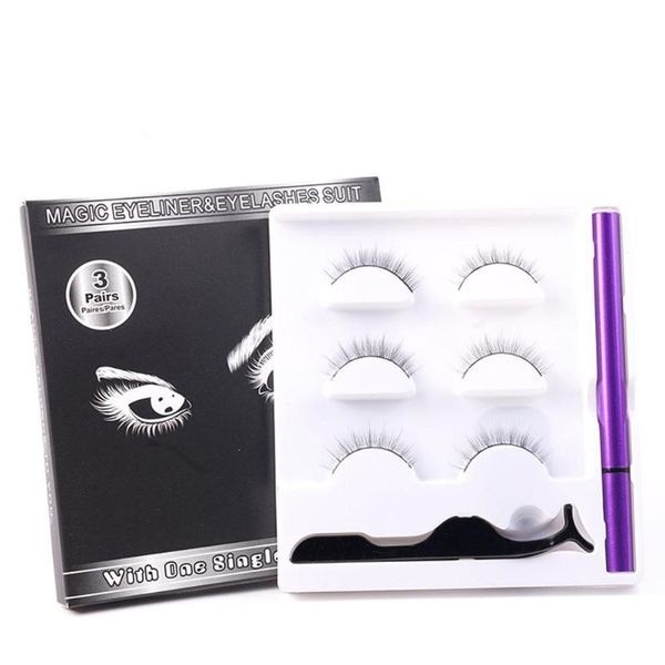 false eyelashes 3 pairs magnetic lashes repeated use liquid eyeliner makeup with tweezer set waterproof h2a7
false eyelashes 3 pairs magnetic lashes repeated use liquid eyeliner makeup with tweezer set waterproof h2a7