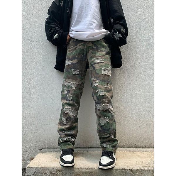 men's pants high street hole camouflage ripped jeans men and women fashion loose straight hip hop joggers casual cargo streetwear, Black
men's pants high street hole camouflage ripped jeans men and women fashion loose straight hip hop joggers casual cargo streetwear, Black