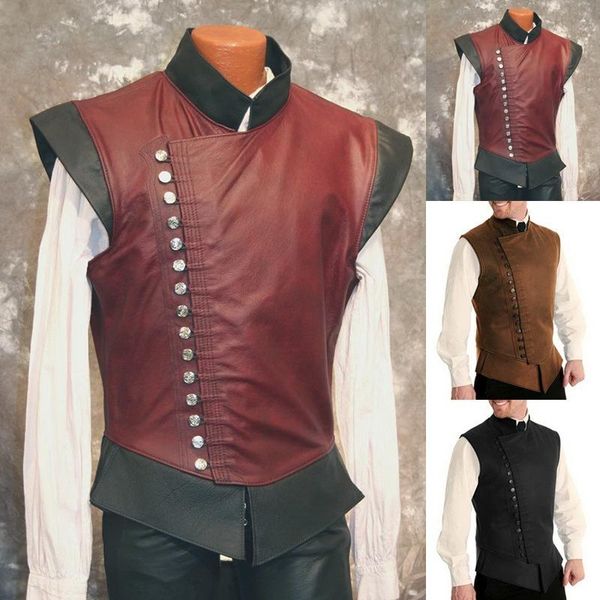 men's vests lugentolo vintage vest men single row oblique button stand collar slim waistcoat plus size stand-up mens clothing, Black;white
men's vests lugentolo vintage vest men single row oblique button stand collar slim waistcoat plus size stand-up mens clothing, Black;white