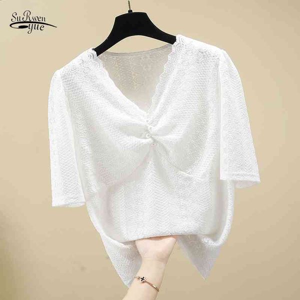 solid short sleeve v-neck lace blouse women korean style summer blusas mujer de moda casual clothes 9421 50 210521, White
solid short sleeve v-neck lace blouse women korean style summer blusas mujer de moda casual clothes 9421 50 210521, White