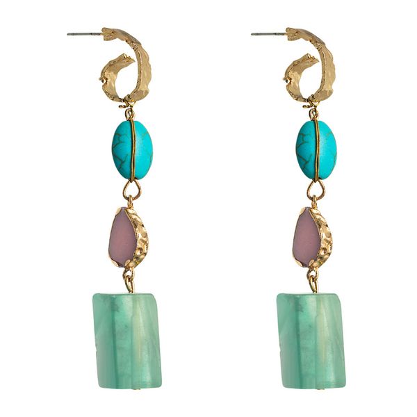 fashion vintage bohemian green drop earrings ethnic style women's banquet elegant dangle earrings for female jewelry, Silver
fashion vintage bohemian green drop earrings ethnic style women's banquet elegant dangle earrings for female jewelry, Silver