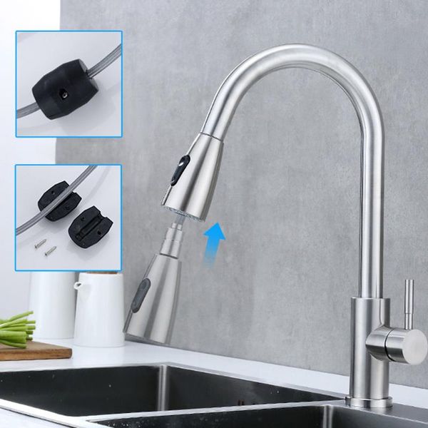 stainless steel kitchen faucet single handle pull out kitchen sink water mixer tap 360 rotation shower faucet stream sprayer
stainless steel kitchen faucet single handle pull out kitchen sink water mixer tap 360 rotation shower faucet stream sprayer