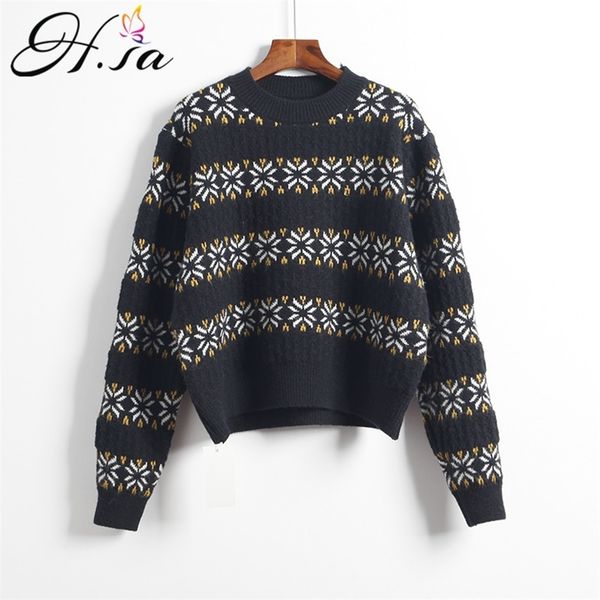 women casual sweater and pullovers retro vintage jumpers snowflake korean chic girls 210430, Black;gray
women casual sweater and pullovers retro vintage jumpers snowflake korean chic girls 210430, Black;gray