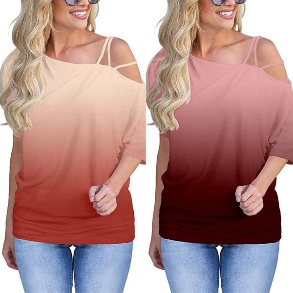women's t-shirt 38# womens and plus size ladies summer cold off shoulder o-neck tie-dye casual shirt top, White
women's t-shirt 38# womens and plus size ladies summer cold off shoulder o-neck tie-dye casual shirt top, White