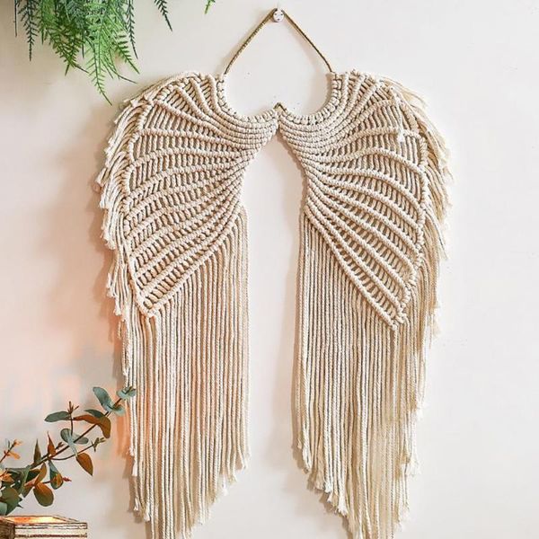 tapestries hanging tapestry bohemian decor retro style angel wing shape cotton woven pendant decoration for bedroom/living room 68*44cm 
tapestries hanging tapestry bohemian decor retro style angel wing shape cotton woven pendant decoration for bedroom/living room 68*44cm