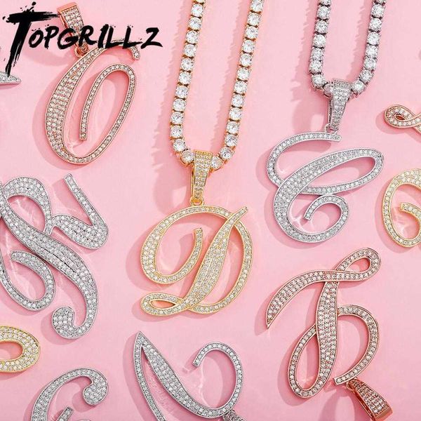 rillz 2020 new a-z bigger size cursive letters name pendant iced out cubic zirconia with tennis chain hip hop jewelry gift x0707, Silver
rillz 2020 new a-z bigger size cursive letters name pendant iced out cubic zirconia with tennis chain hip hop jewelry gift x0707, Silver