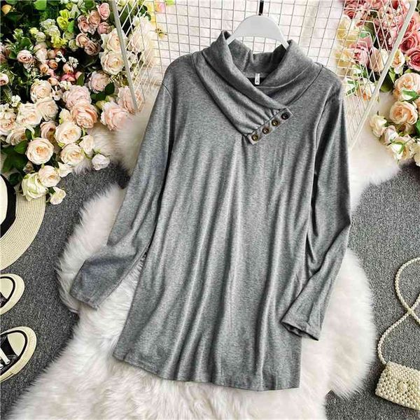 fashion half-high collar long-sleeved t-shirt women spring and autumn all-match shirt solid color inner base uk214 210506, White
fashion half-high collar long-sleeved t-shirt women spring and autumn all-match shirt solid color inner base uk214 210506, White