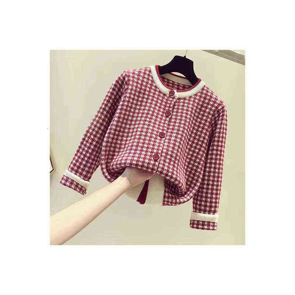 women's sweaters anti pilling thousand bird check sweater long sleeve cardigan korean loose black and white check coat women, White;black
women's sweaters anti pilling thousand bird check sweater long sleeve cardigan korean loose black and white check coat women, White;black