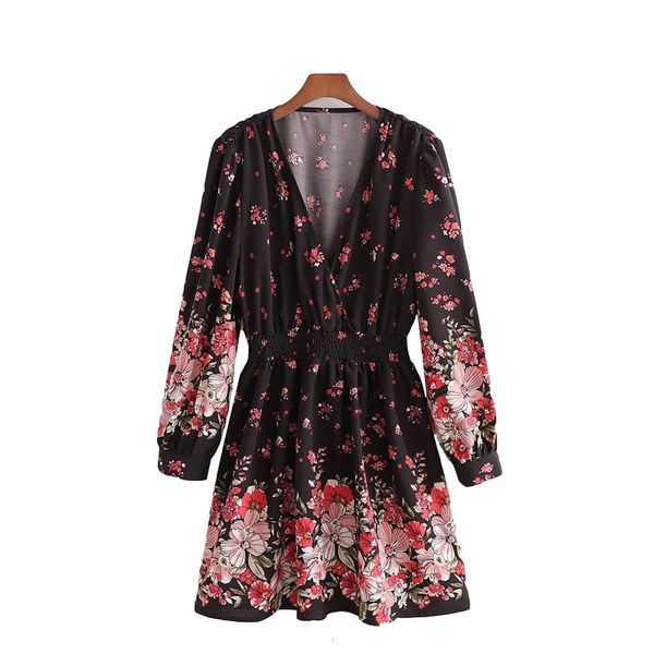 women's t-shirt vintage women v-neck floral print dress 2021 fashion ladies elastic waist vestidos streetwear female chic mini dre, White
women's t-shirt vintage women v-neck floral print dress 2021 fashion ladies elastic waist vestidos streetwear female chic mini dre, White