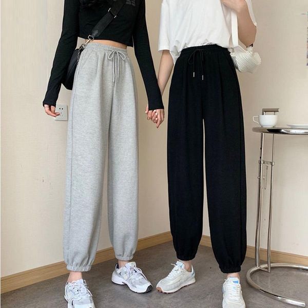 women's pants & capris spring and summer harem for women high waist straight black gray sweatpants korean loose casual ankle-length tre, Black;white
women's pants & capris spring and summer harem for women high waist straight black gray sweatpants korean loose casual ankle-length tre, Black;white