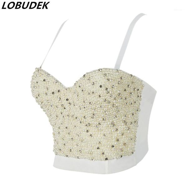 luxury pearls rhinestones bra sling crop nightclub dj female singer dancer stage performance brassiere corsets bustiers &, Black;white
luxury pearls rhinestones bra sling crop nightclub dj female singer dancer stage performance brassiere corsets bustiers &, Black;white