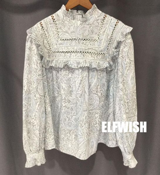 women's blouses & shirts 2022ss woman paisley print blouse pleated frilled collar long sleeves ruffled detail hollow out back buttons f, White
women's blouses & shirts 2022ss woman paisley print blouse pleated frilled collar long sleeves ruffled detail hollow out back buttons f, White