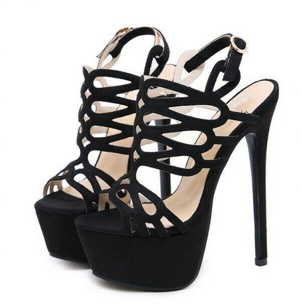 sandals womens cut out slingbacks buckle strap platform high stiletto heel shoes, Black
sandals womens cut out slingbacks buckle strap platform high stiletto heel shoes, Black