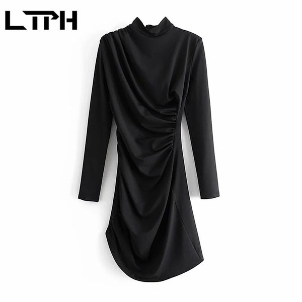 ltph temperament simple fold design women dress slim long sleeve vintage solid irregular elegant dresses autumn 210423, Tan;black
ltph temperament simple fold design women dress slim long sleeve vintage solid irregular elegant dresses autumn 210423, Tan;black