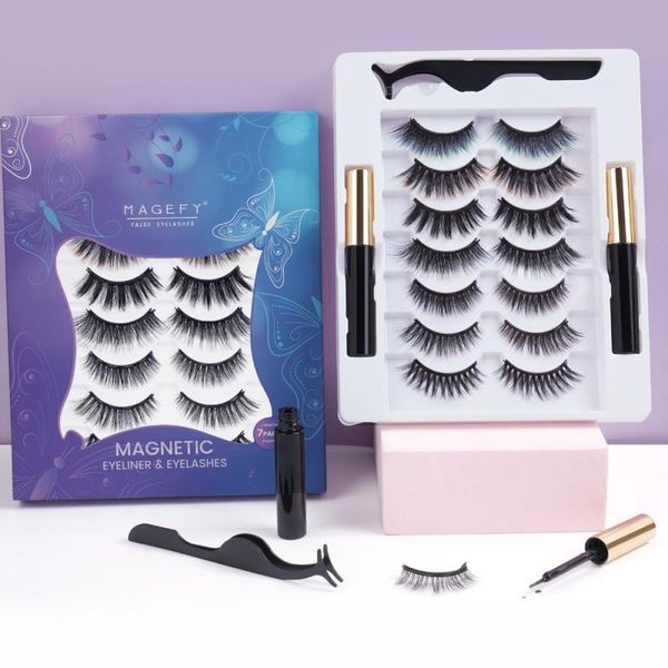 false eyelashes 7 pairs/set 3d magnetic eyeliner liquid tools kit extension long-lasting natural makeup lashes tslm1
false eyelashes 7 pairs/set 3d magnetic eyeliner liquid tools kit extension long-lasting natural makeup lashes tslm1