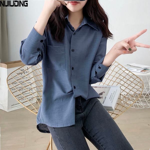 casual pockets long sleeve shirts women loose lazy style female blouses single-breasted solid plus size 4xl 210514, White
casual pockets long sleeve shirts women loose lazy style female blouses single-breasted solid plus size 4xl 210514, White