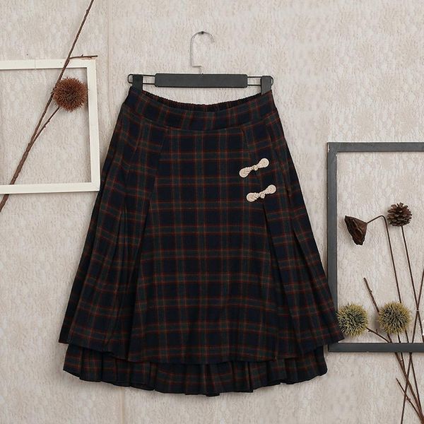 skirts spring autumn japanese retro plaid skirt women clothing mori girl vintage sweet base female vestido lovely a049, Black
skirts spring autumn japanese retro plaid skirt women clothing mori girl vintage sweet base female vestido lovely a049, Black