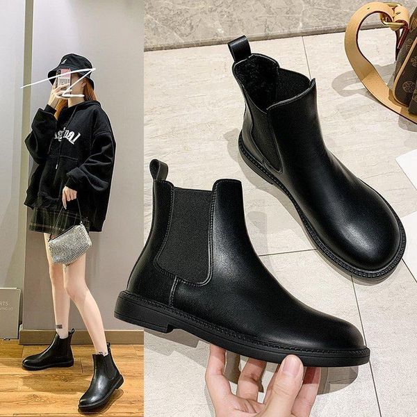boots solid black leather women shoes woman slip on ankle square low heels plaform autumn winter plus size
boots solid black leather women shoes woman slip on ankle square low heels plaform autumn winter plus size
