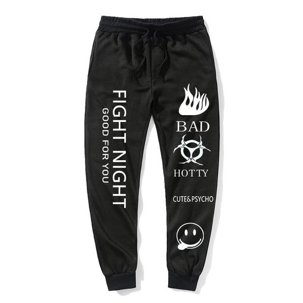 men's pants and women's high waist casual hip-hop sports loose snake-shaped letter printed cotton jogging pant, Black
men's pants and women's high waist casual hip-hop sports loose snake-shaped letter printed cotton jogging pant, Black