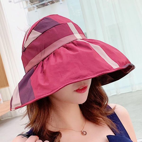 wide brim hats beach cap sun bonnet visor empty hat female summer sunscreen folding big for girl lovely stripe pattern, Blue;gray
wide brim hats beach cap sun bonnet visor empty hat female summer sunscreen folding big for girl lovely stripe pattern, Blue;gray