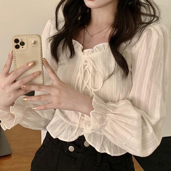 women's blouses & shirts french square neck chic short spring autumn design sense 2021 white long sleeve shirt rac
women's blouses & shirts french square neck chic short spring autumn design sense 2021 white long sleeve shirt rac