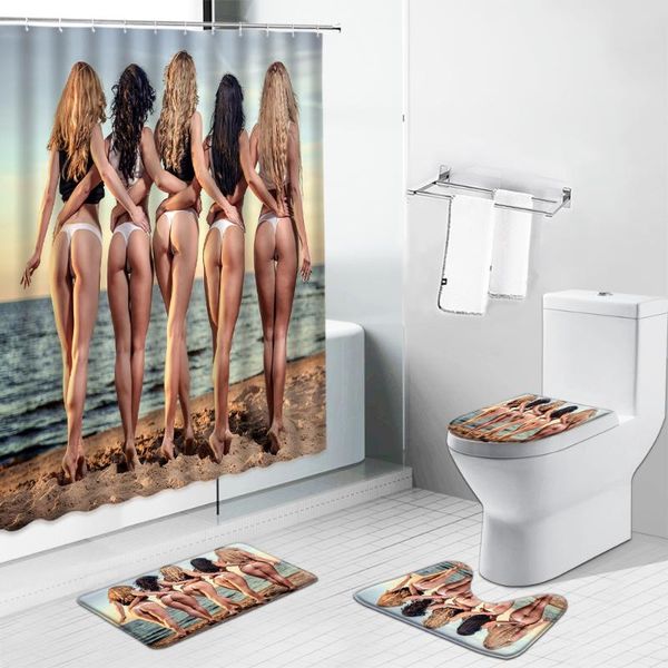 girl beach ocean scenery shower curtains set american woman print bathroom decor flannel non-slip bath mat toilet cover rug
girl beach ocean scenery shower curtains set american woman print bathroom decor flannel non-slip bath mat toilet cover rug