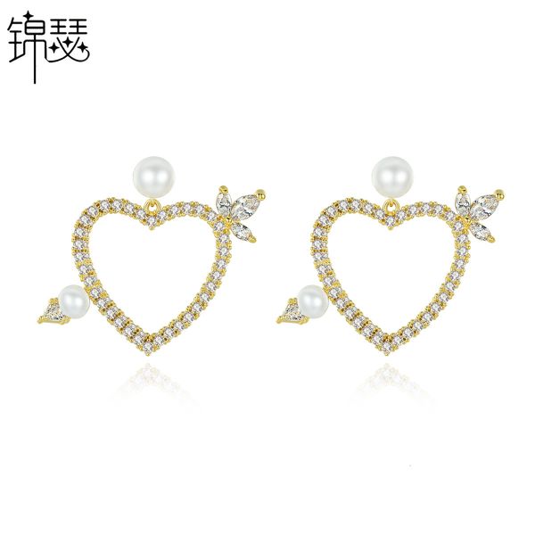 jewelry charm stud eternal earrings copper inlaid 3a zircon pearl pierce the heart fashion women love party, Golden
jewelry charm stud eternal earrings copper inlaid 3a zircon pearl pierce the heart fashion women love party, Golden