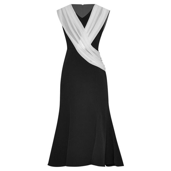 casual dresses quality est high 2021 fashion runway dress women's v-neck sleeveless drape patchwork vintage, Black;gray
casual dresses quality est high 2021 fashion runway dress women's v-neck sleeveless drape patchwork vintage, Black;gray