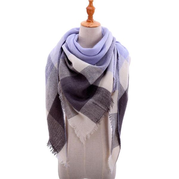 fashion winter warm plaid triangle cashmere scarf for women striped blanket knitted shawl and wraps female foulard scarves, Blue;gray
fashion winter warm plaid triangle cashmere scarf for women striped blanket knitted shawl and wraps female foulard scarves, Blue;gray