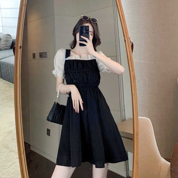 black hepburn style dress women's 2021 summer square collar show thin temperament niche, Black;gray
black hepburn style dress women's 2021 summer square collar show thin temperament niche, Black;gray