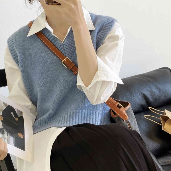women's sweaters short basic ice cream colour with low-cut v mesh swwater vest 2021 korean spring sleeveless pullovers jh9279, White;black
women's sweaters short basic ice cream colour with low-cut v mesh swwater vest 2021 korean spring sleeveless pullovers jh9279, White;black